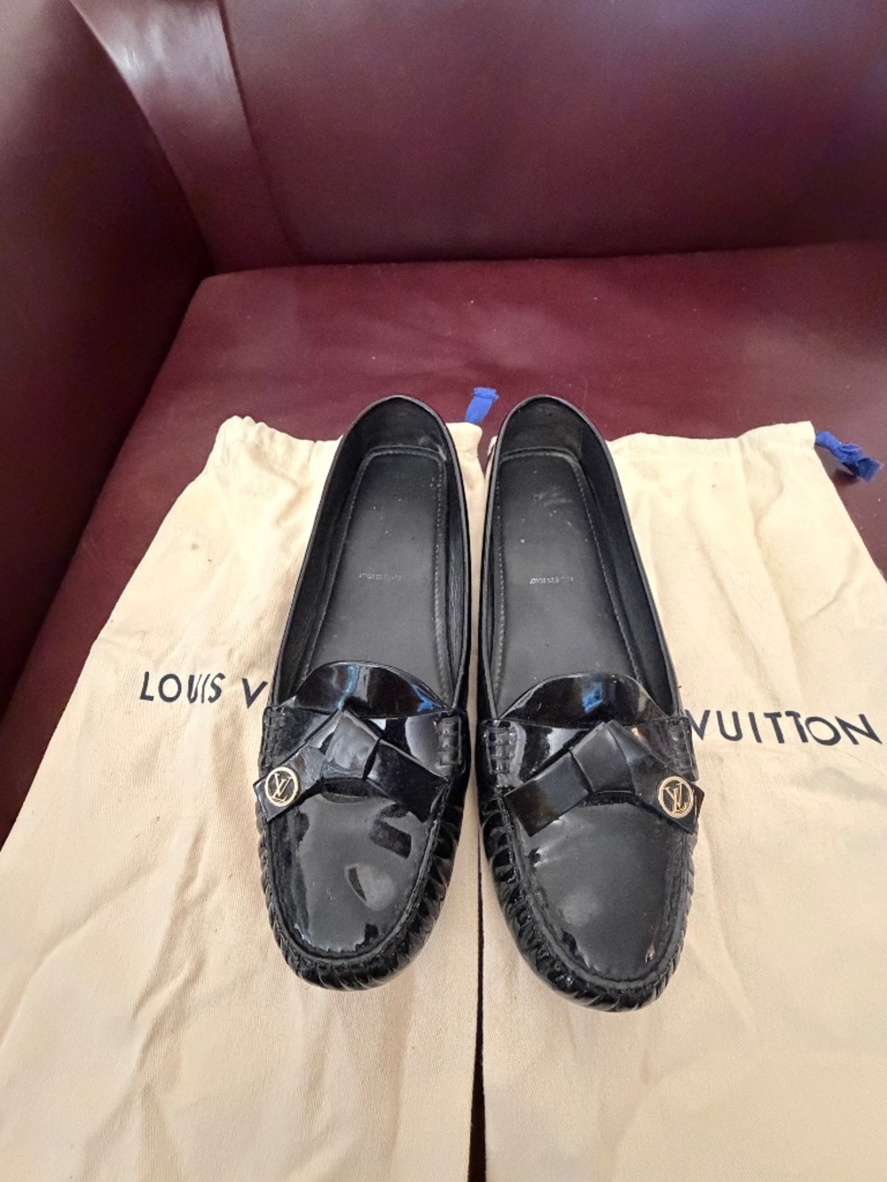 LV patent leather shoes